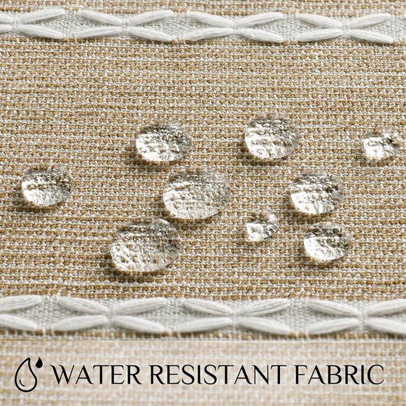 Elegant Sage Green Chiffon Archway Fabric- Boho Tasseled Linen Cotton Tablecloth - Picture 5 of 11